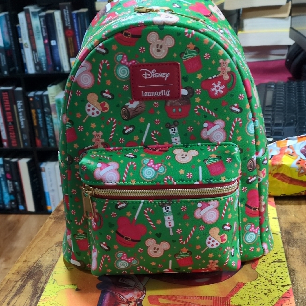 Loungefly Disney Green and Red Kids Backpack